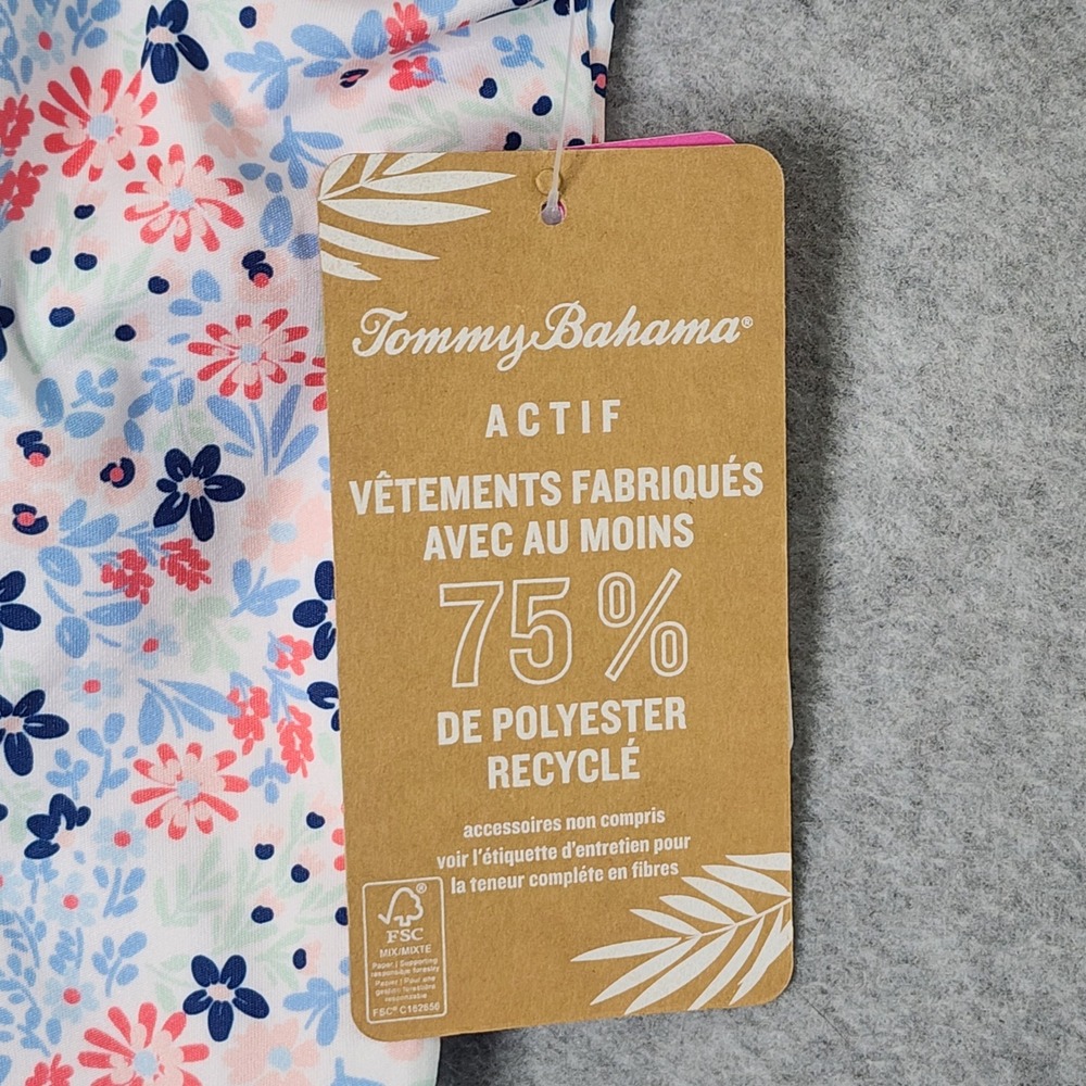 Tommy Bahama Active Dress Set Womens S Blue Floral Tennis Golf Visor Shorts 4pc - Picture 12 of 16